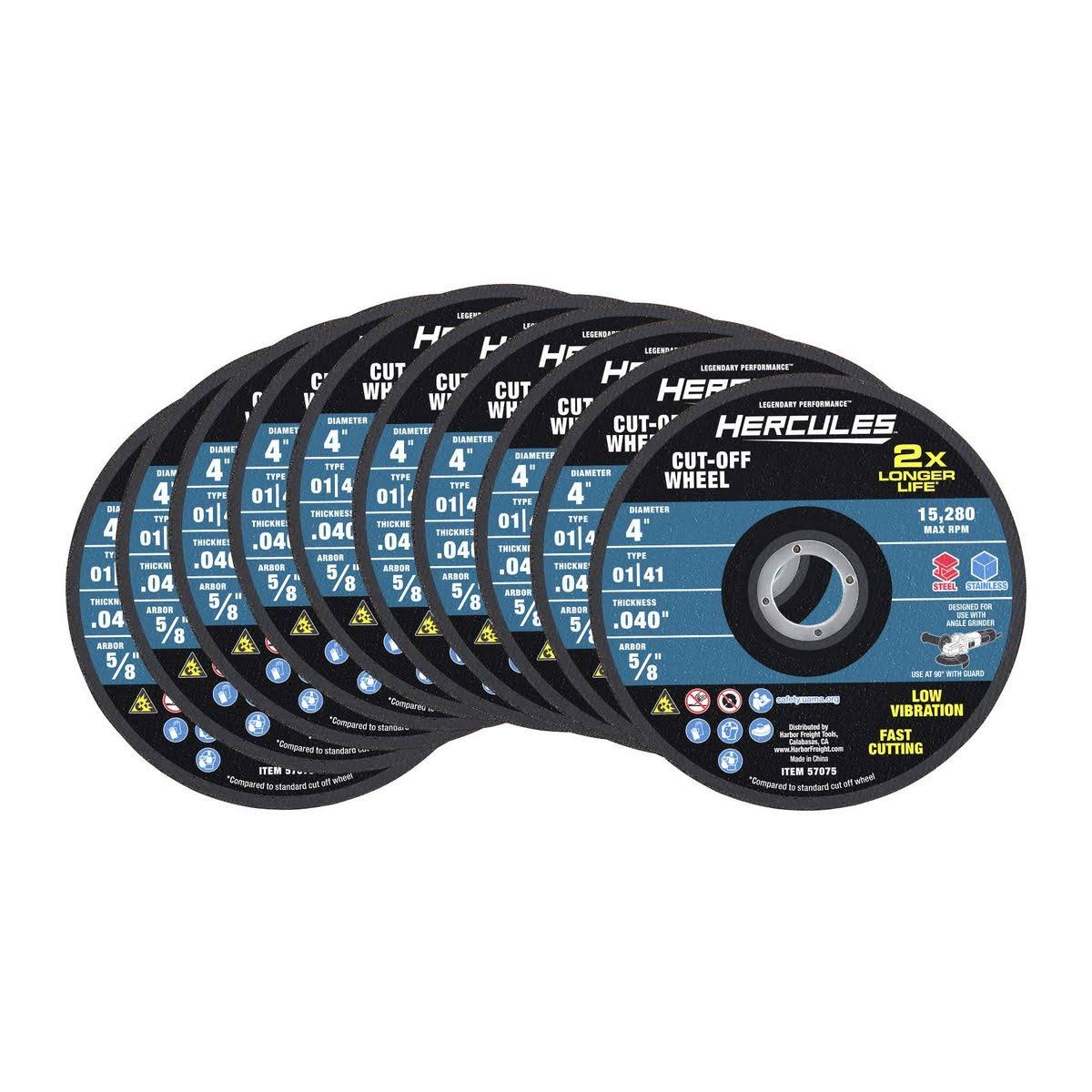 Hercules 4 in. x .040 in. x 5/8 in. Type 01/41 Metal Cut-Off Wheel, 10-Pack 57075