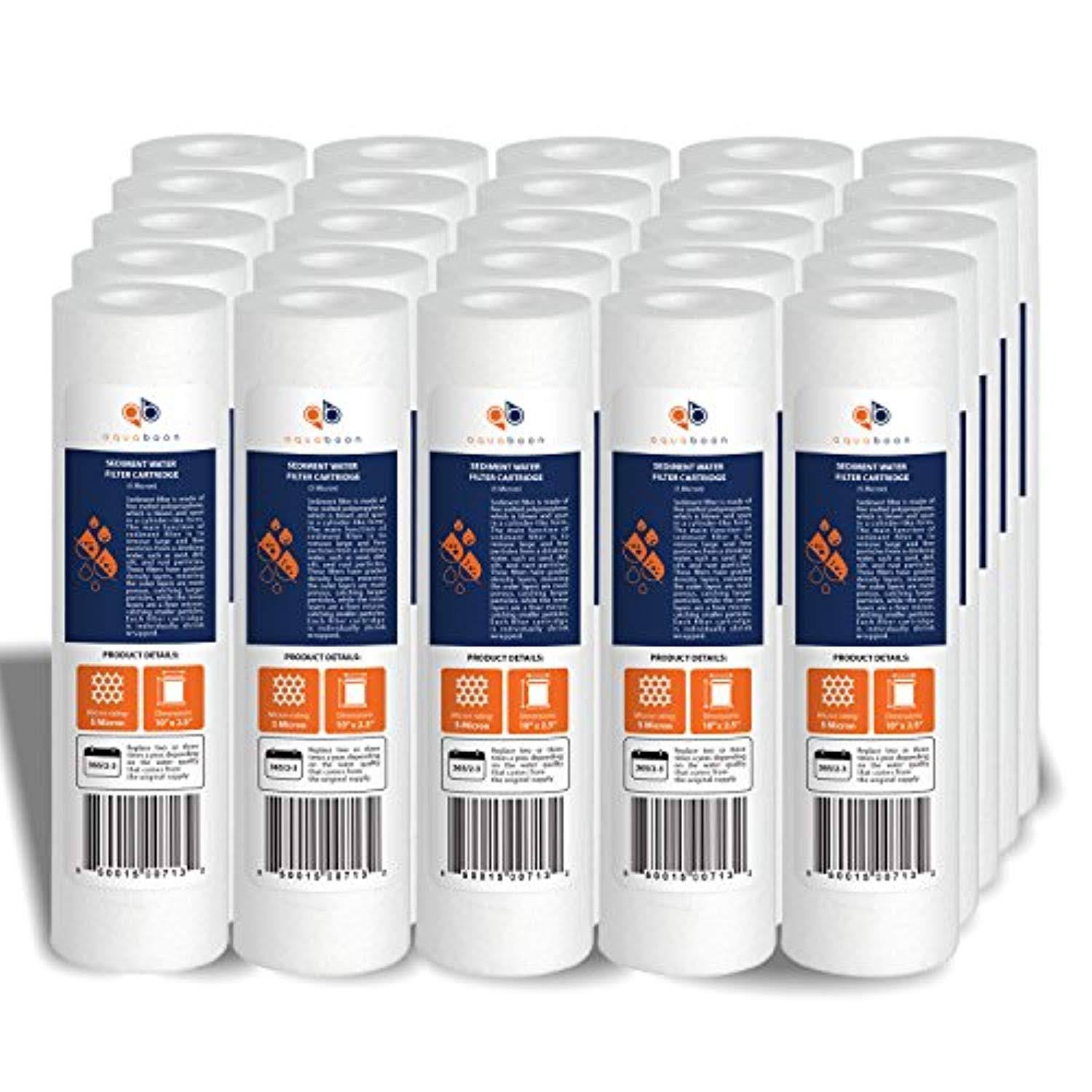 Aquaboon 25-Pack of 5 Micron 10