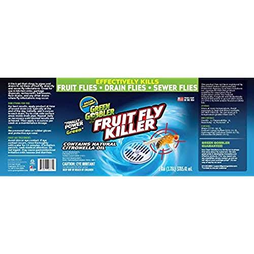Green Gobbler Fruit Fly Goodbye Gel Drain Treatment-Drain Fly Killer(1 Gallon)