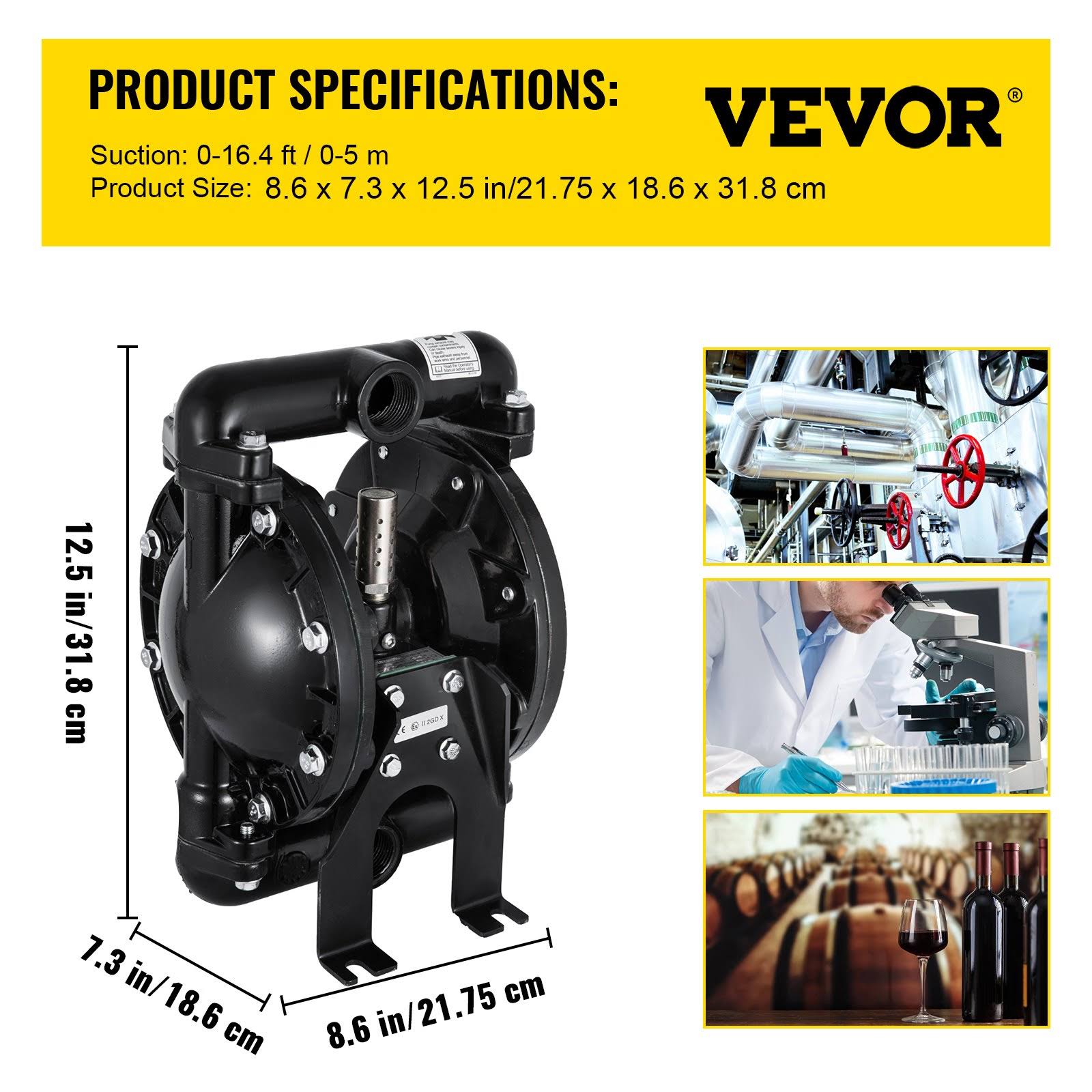 VEVOR Air-Operated Double Diaphragm Pump 1