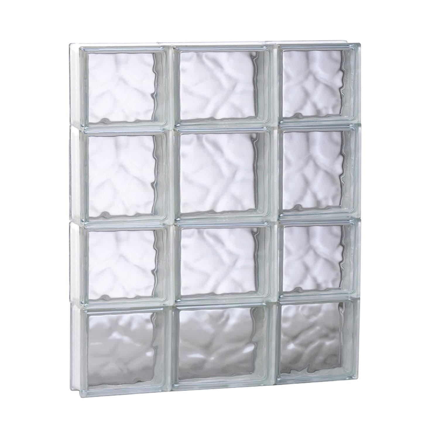 REDI2SET Wavy Glass 19.25-in x 25-in Frameless Replacement Glass Block Window in Clear | S2026DC