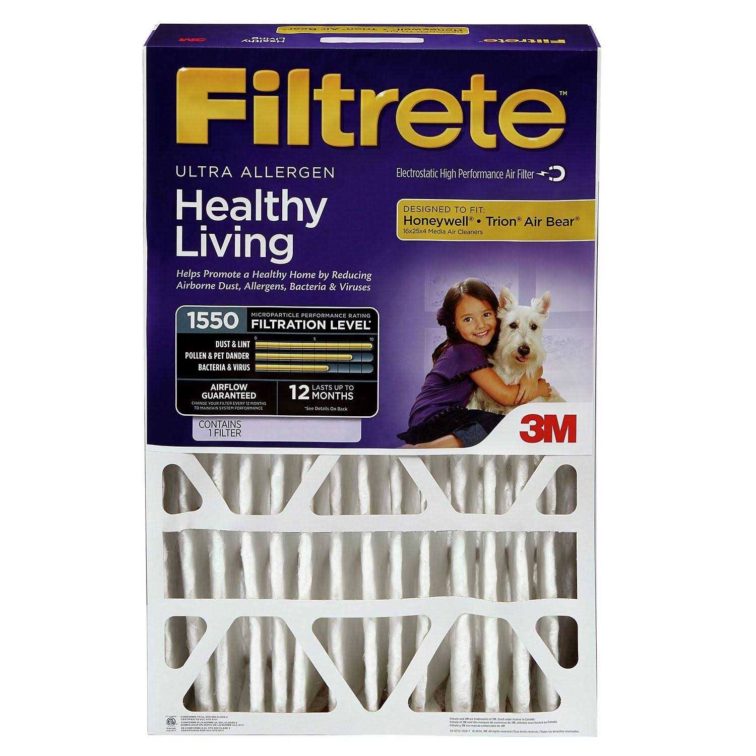 Filtrete Allergen Reduction Filter for 4 Housings 20 x 25 x 4 2 Pack