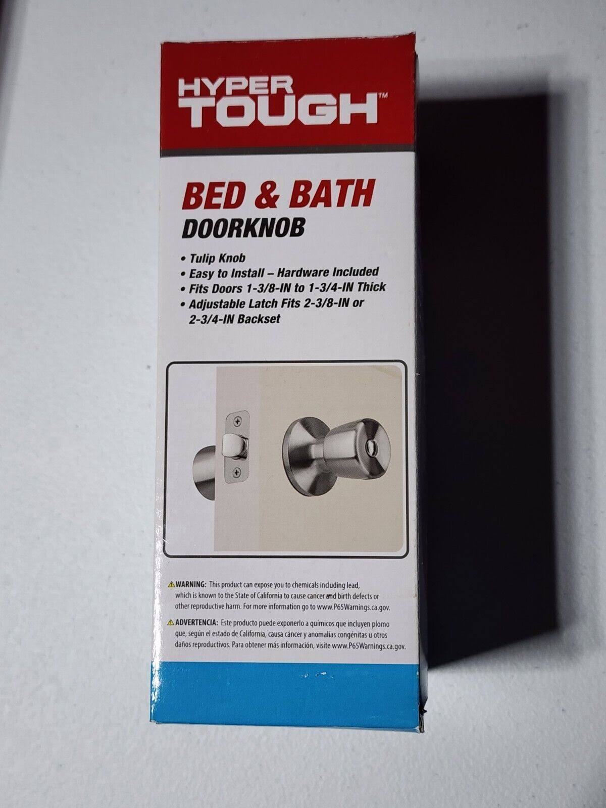 Hyper Tough Interior Privacy Tulip Style Doorknob, Stainless Steel