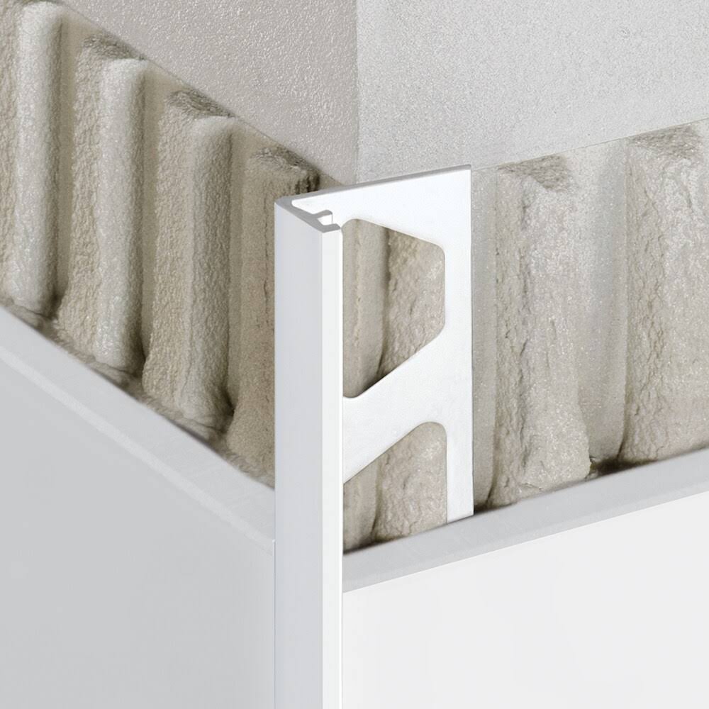 Schluter Jolly Edge Trim 3/8in. Aluminum Matte White