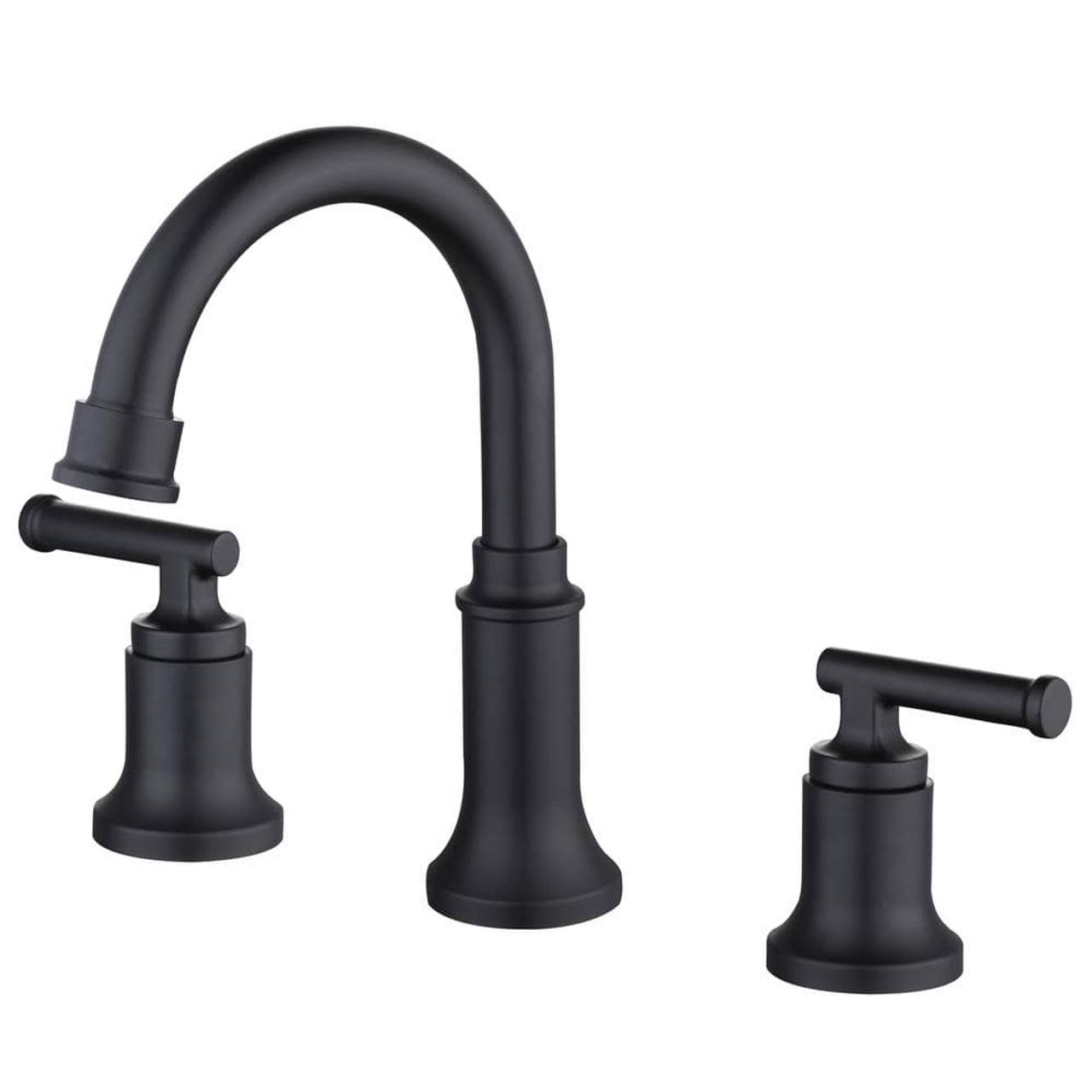 Glacier Bay Oswell 8 in. Widespread 2-Handle High-Arc Bathroom Faucet in Matte Black