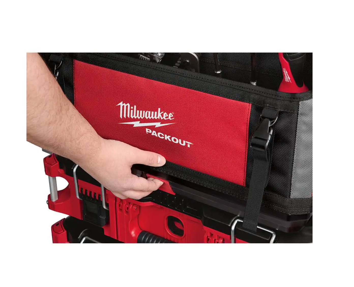 Milwaukee 48-22-8320-48-22-8193 20 in. PACKOUT Tote with Zipper Tool Bags in Multi-Color (3-pack)