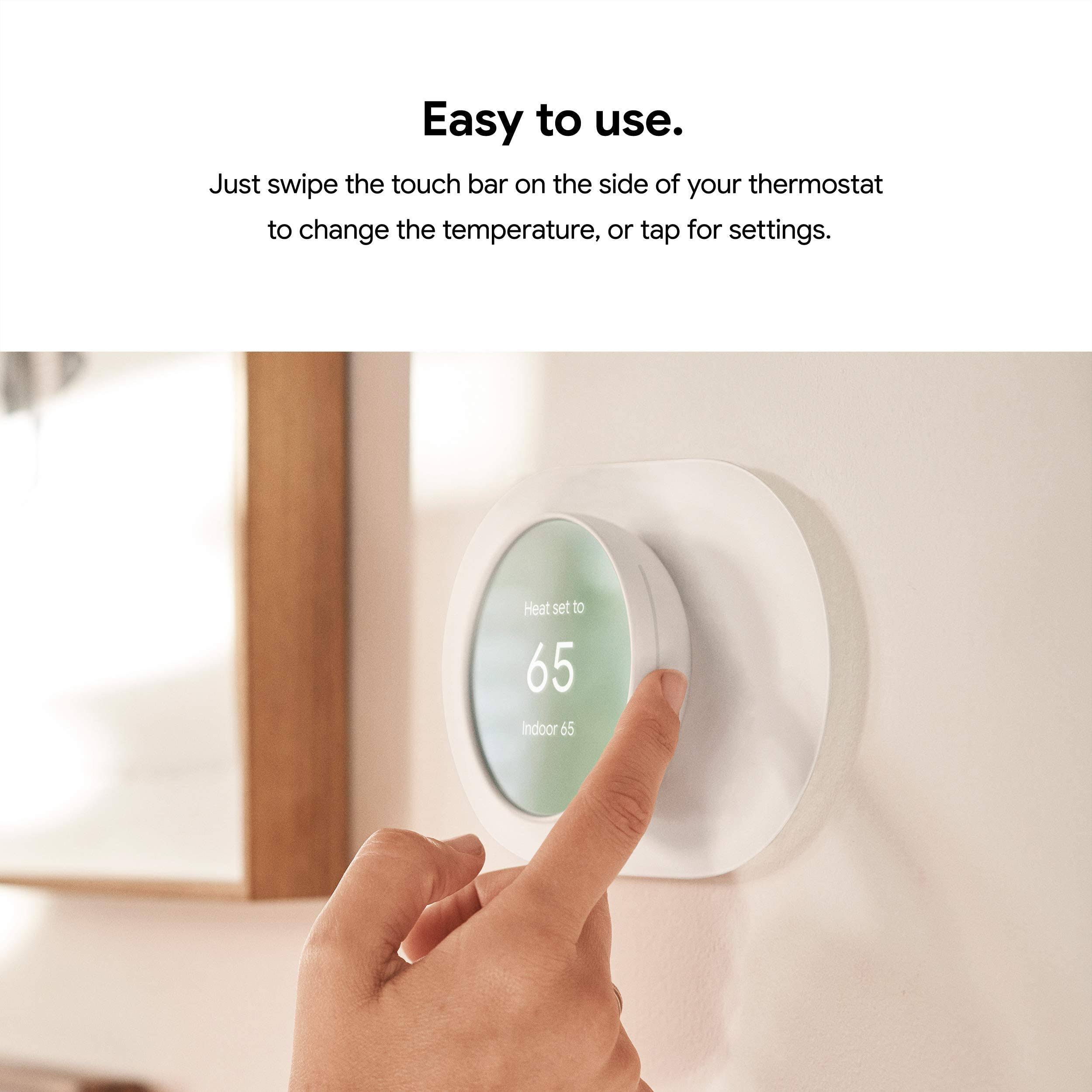 Google- Nest Thermostat Trim Kit- Snow