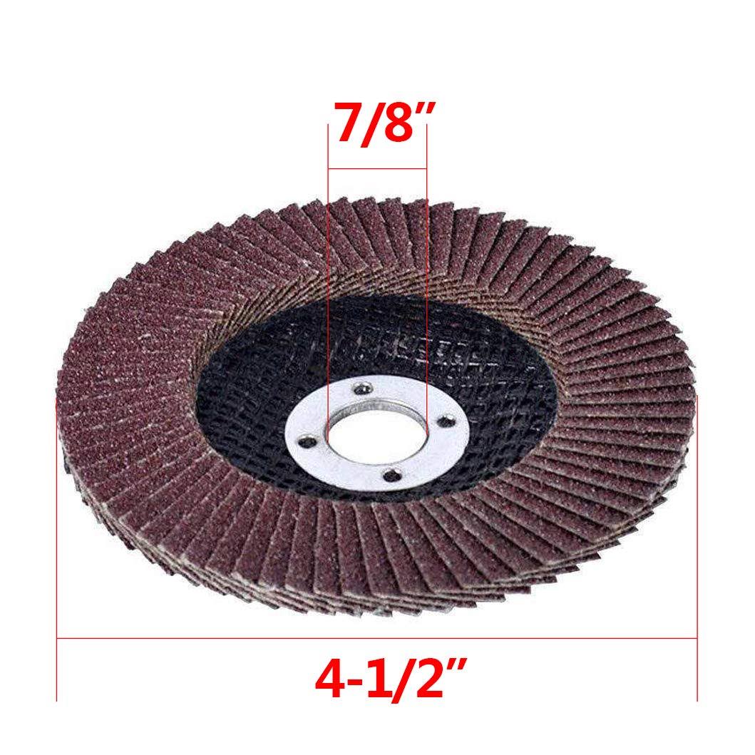 Flap Discs 40 Pcs 4.5 inch- 40 60 80 120 Grit Grinding Discs 4 1/2 Assorted