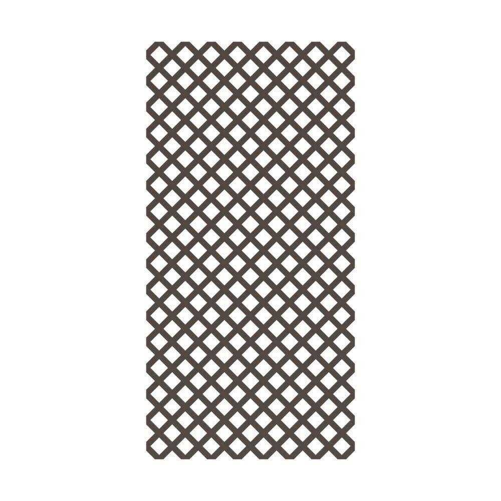 4 ft. x 8 ft. Espresso Classic Diamond Vinyl Lattice