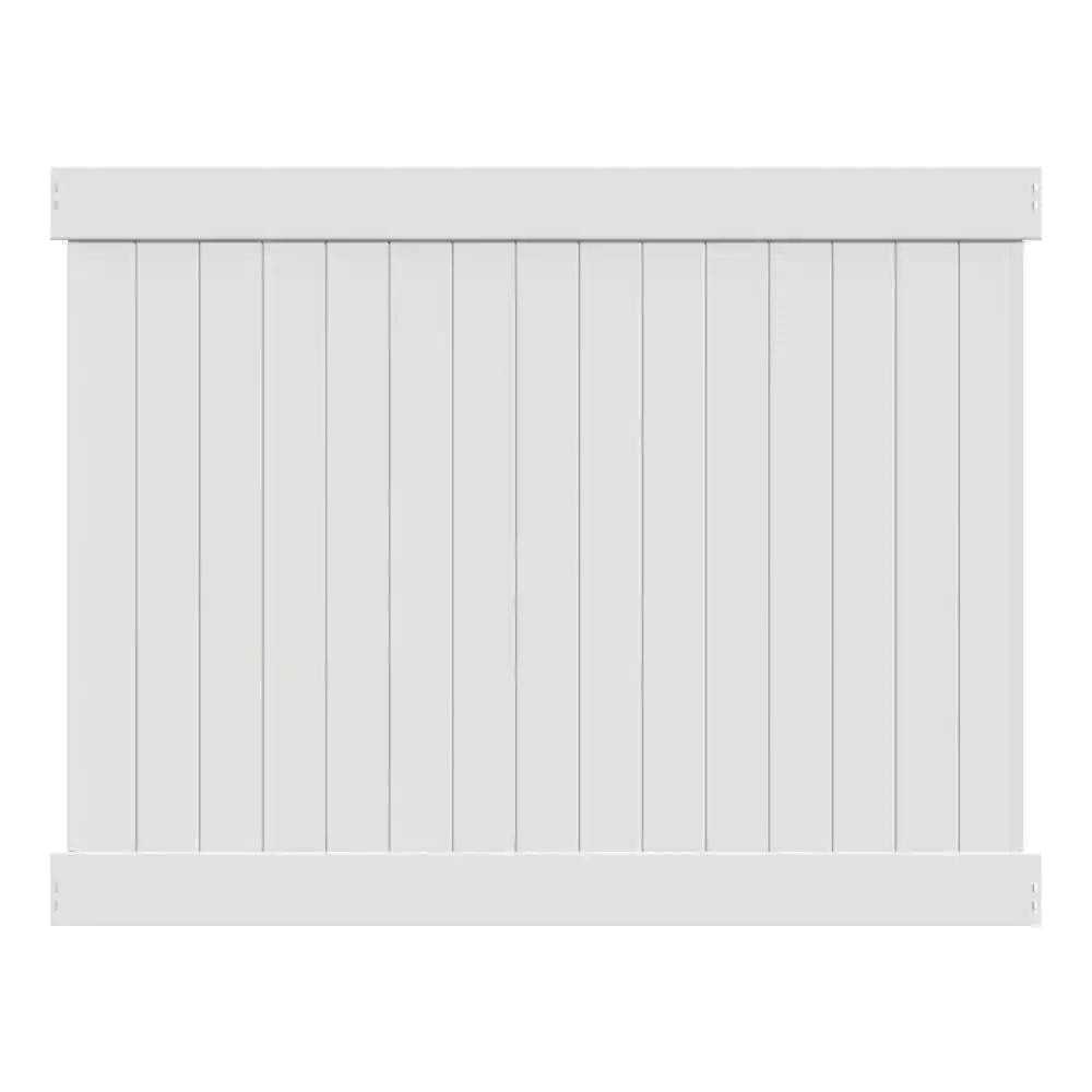 Veranda Linden 6 ft. H x 8 ft. W White Vinyl Privacy Fence Panel Kit