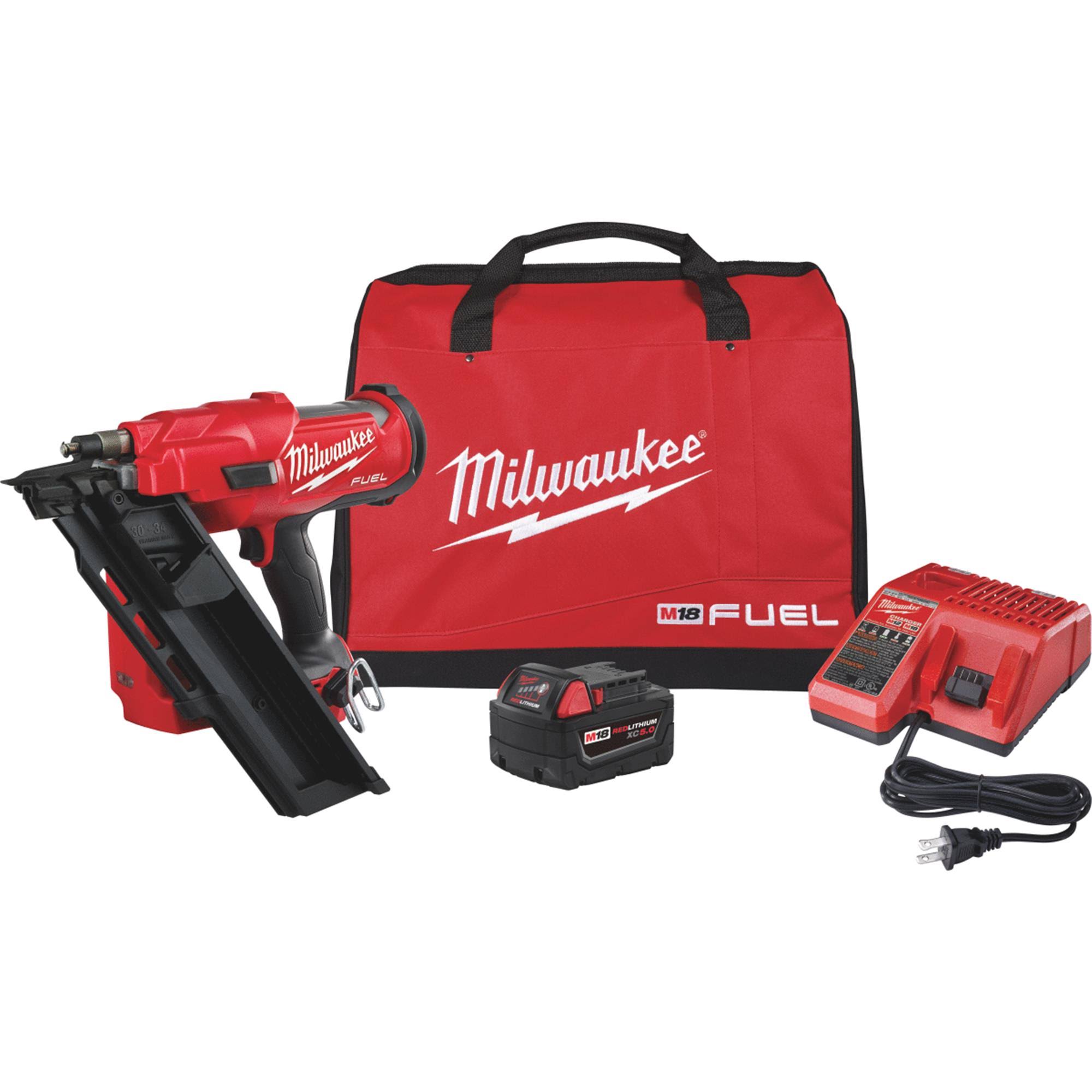 Milwaukee 2745-21 M18 Fuel 30 Degree Framing Nailer Kit