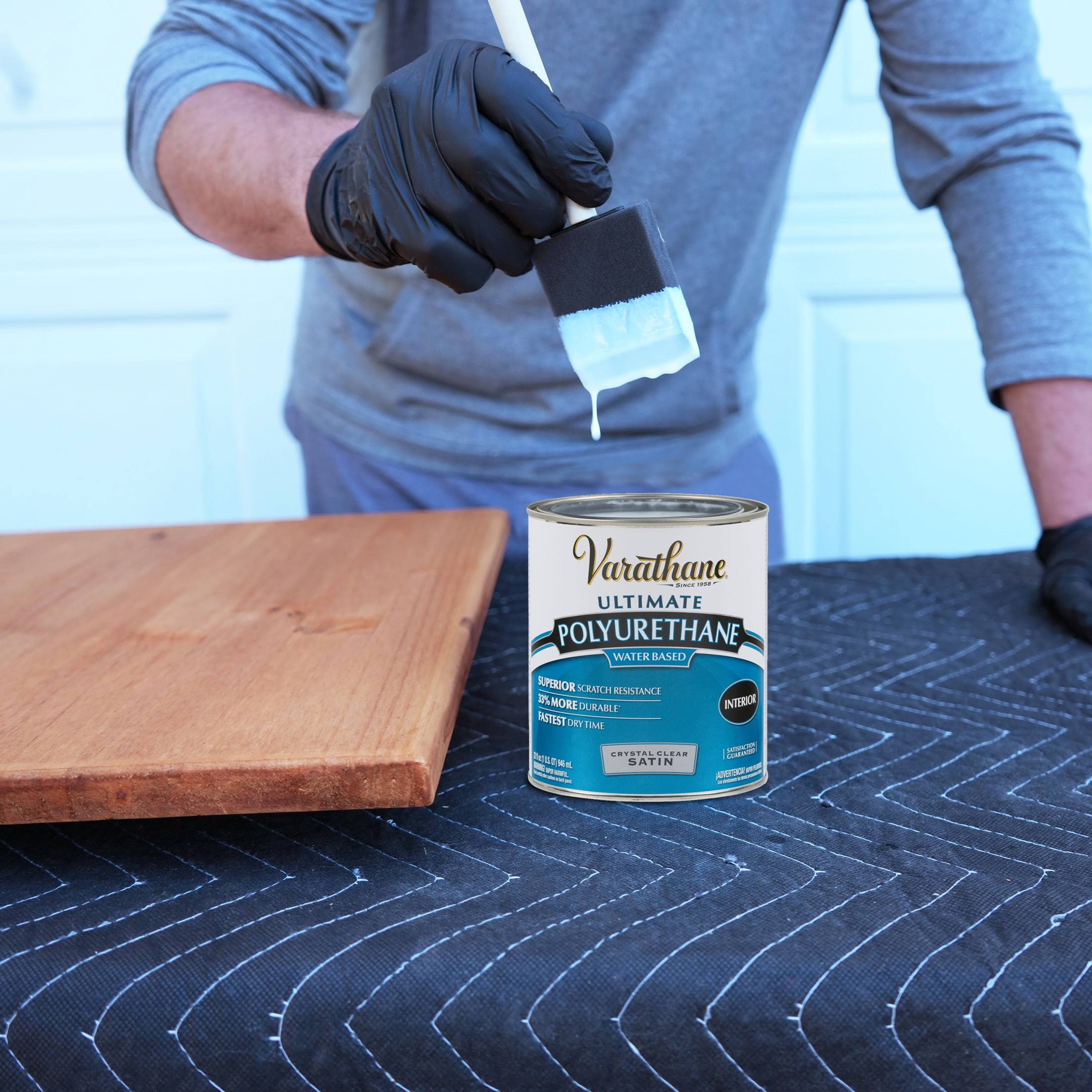 Varathane Interior Polyurethane, Satin- 1 qt can