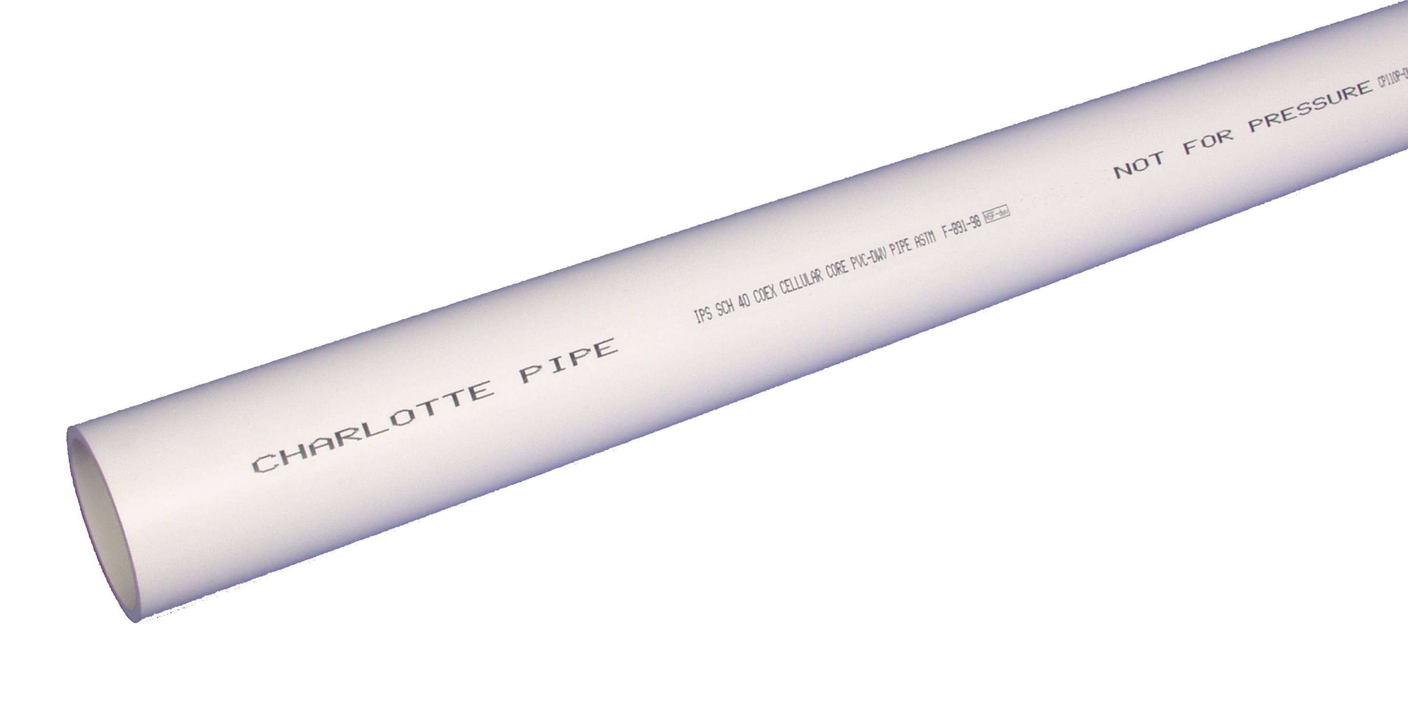 Charlotte Pipe 6 in. x 10 ft. PVC DWV Schedule 40 Foam Core Pipe