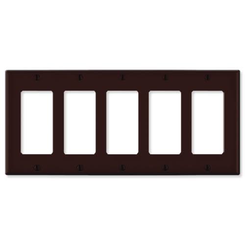 Leviton 80423-W 5-Gang White Decora