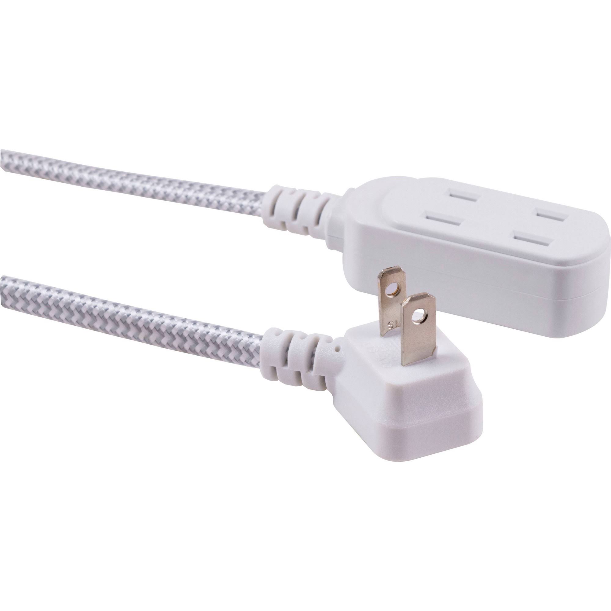 Cordinate Extension Cord, White, 8 Feet