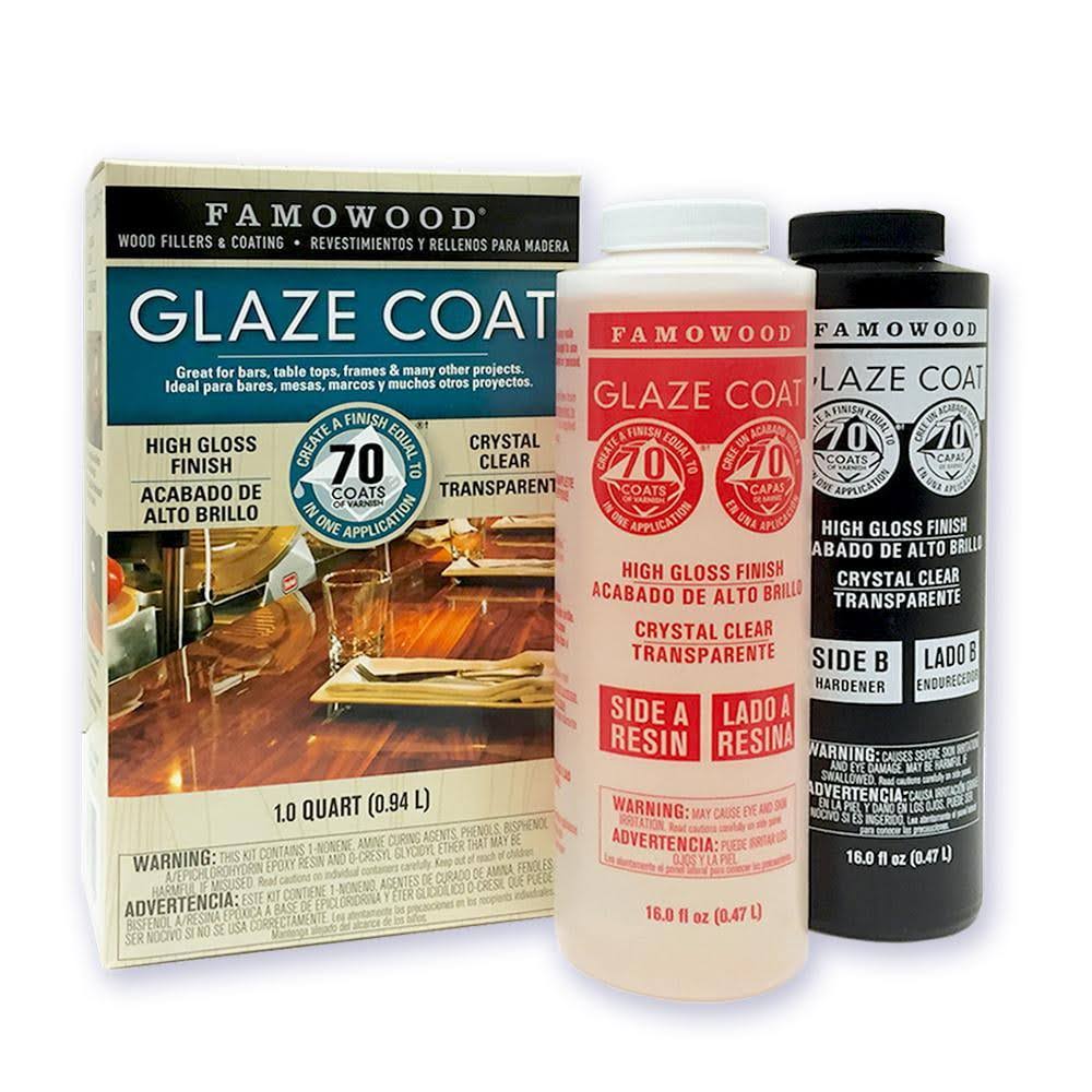 Famowood 1 qt. Clear Glaze Coat Epoxy Kit (4-Pack)