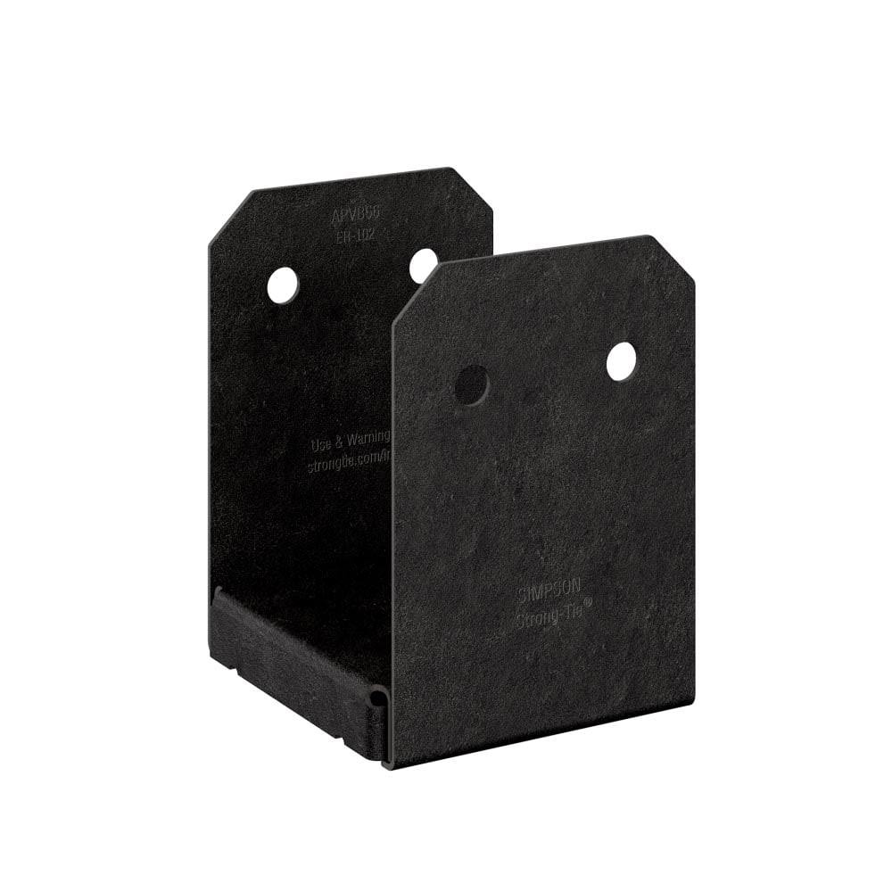 Simpson Strong-Tie APVB66R Avant Rough Cut 6x6 Ornamental Post Base- Black Powder Coat Pack of 6