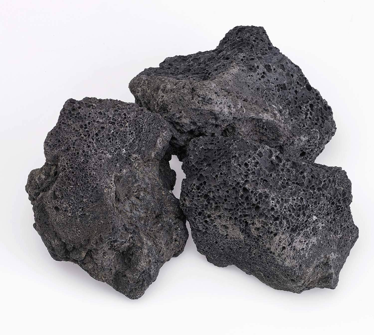 American Fire Glass Black XXL Lava Rock- 20 lb Bag