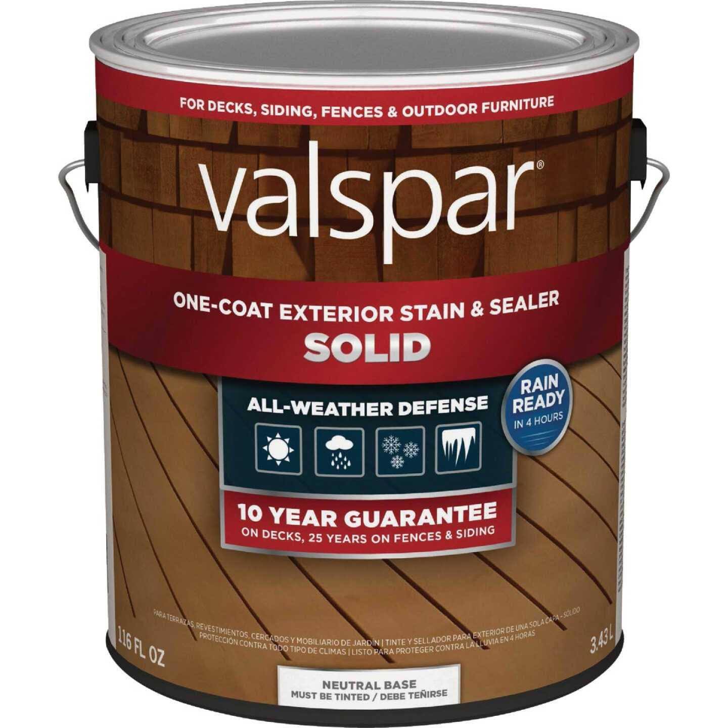 Valspar Solid Exterior Wood Stain and Sealer (1-Gallon)