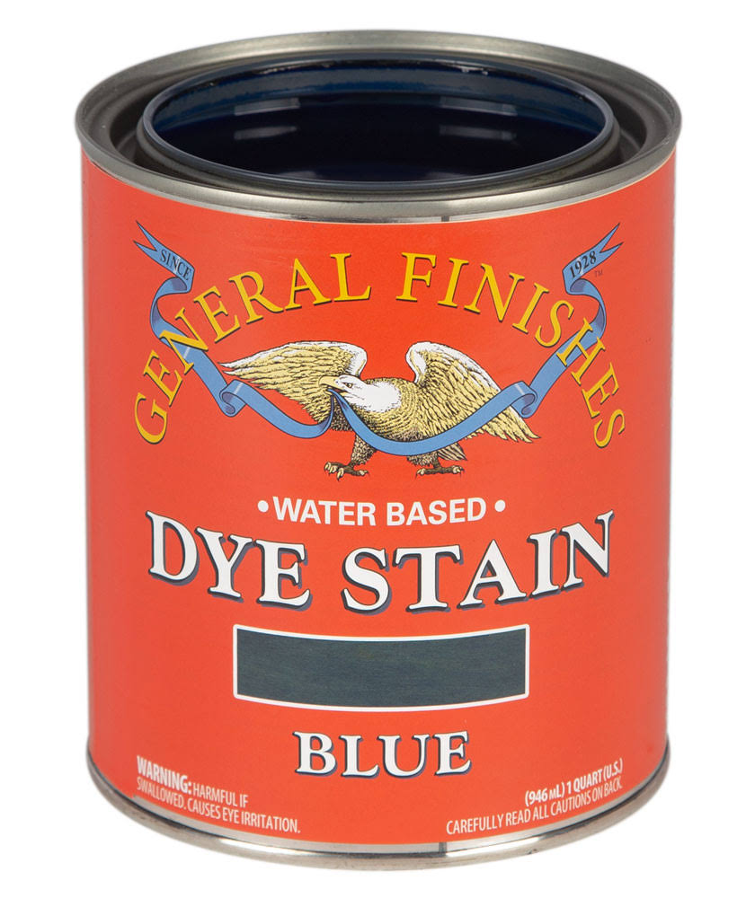 General Finishes Blue Water Based Dye Stain, Pint