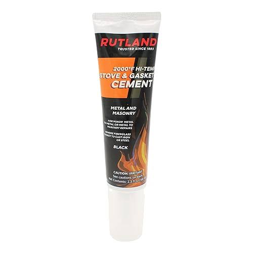 Rutland Products Stove Gasket Cement, 2.3-Ounce Tube, Black