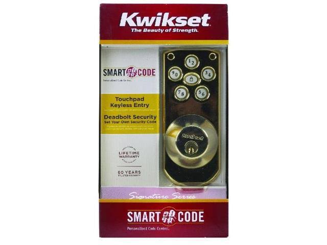 Kwikset 99070-102 Electronic Deadbolt, Polished Brass