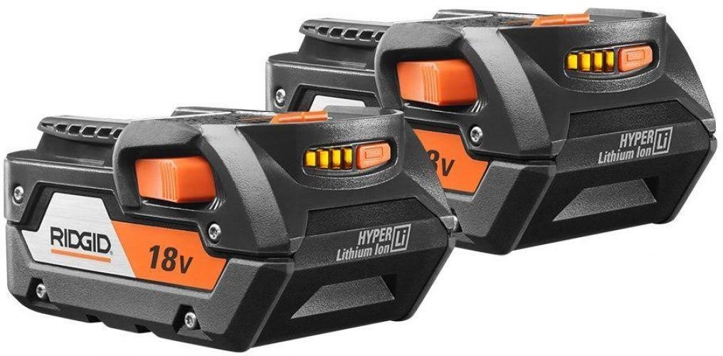 Ridgid AC840087P 18-Volt 4.0Ah Lithium-Ion Battery (2-Pack)