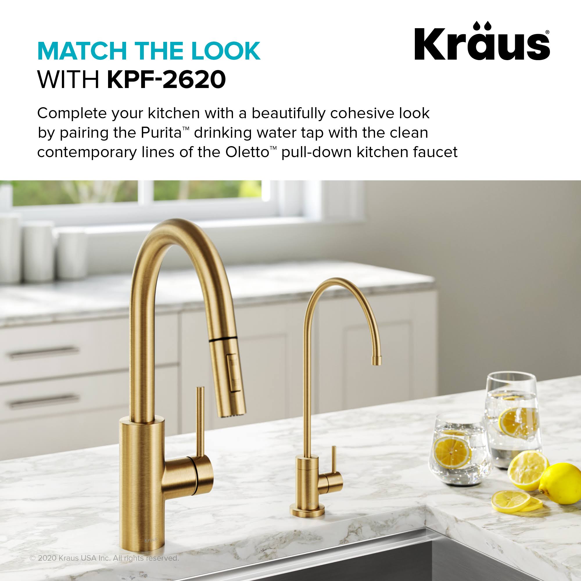 Kraus FF-100MB Purita 100 Percent Kitchen Water Filter Faucet Matte Black