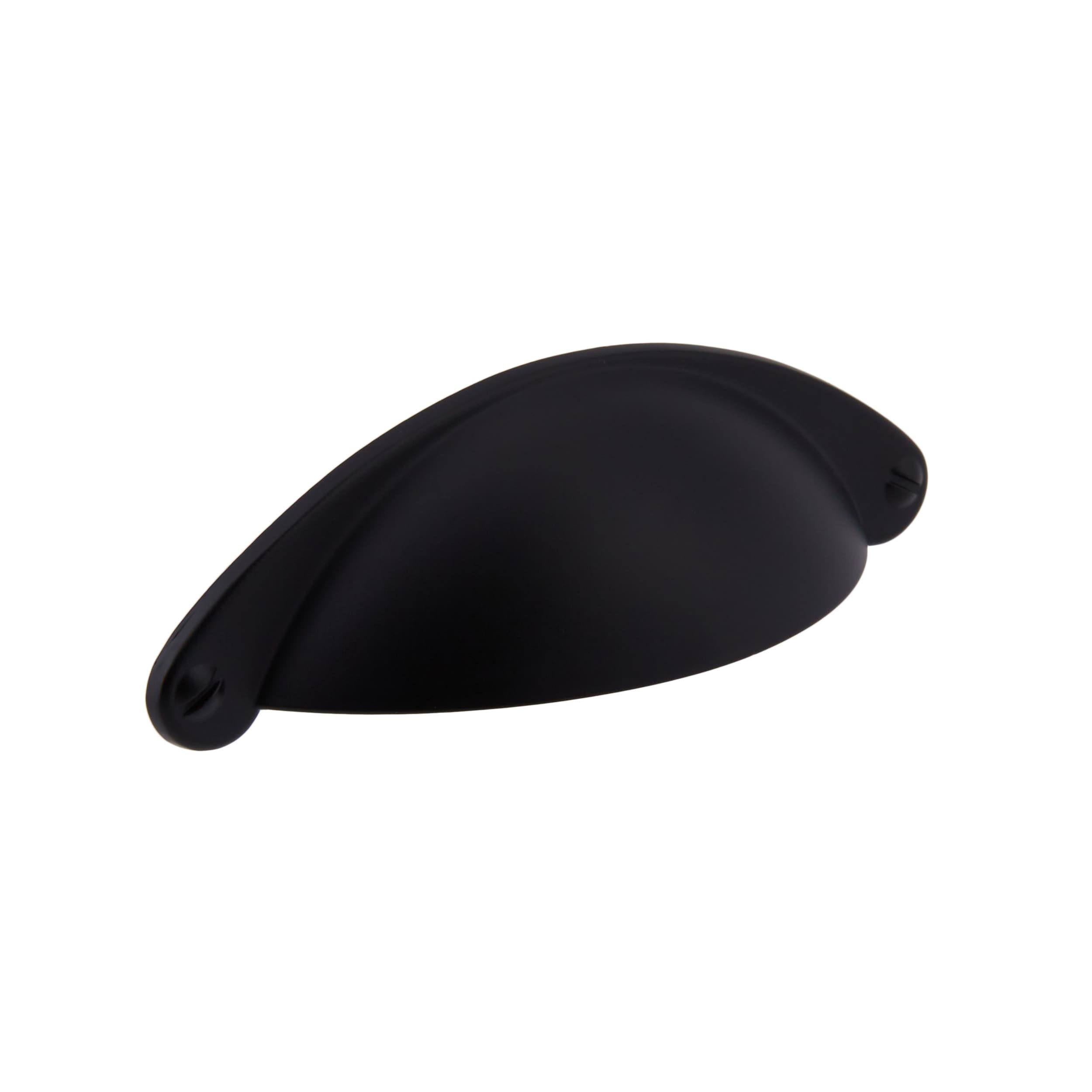 Allen + Roth 2-1/2-in Center to Center Matte Black Arch Cup Drawer Pulls