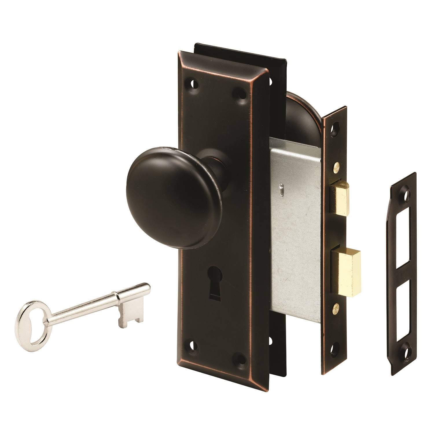 Prime-Line Security Oil Rubbed Bronze Mortise Lockset Grade 1 1-3/4 in.