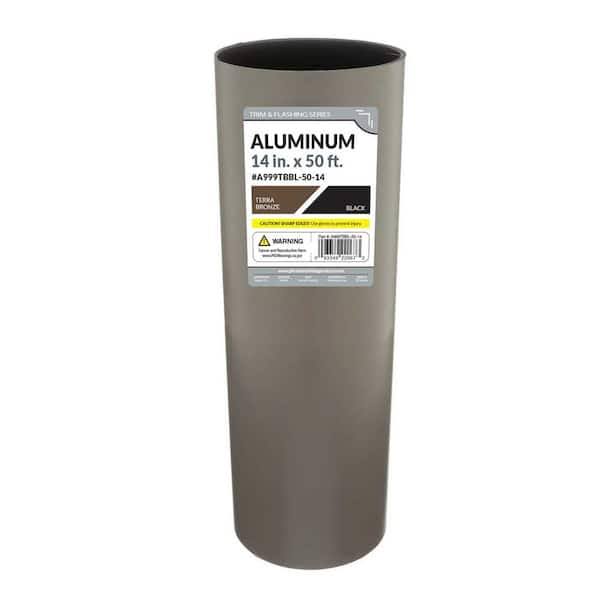 14 in. x 50 ft. Terra Bronze/Black Aluminum Roll Valley Flashing