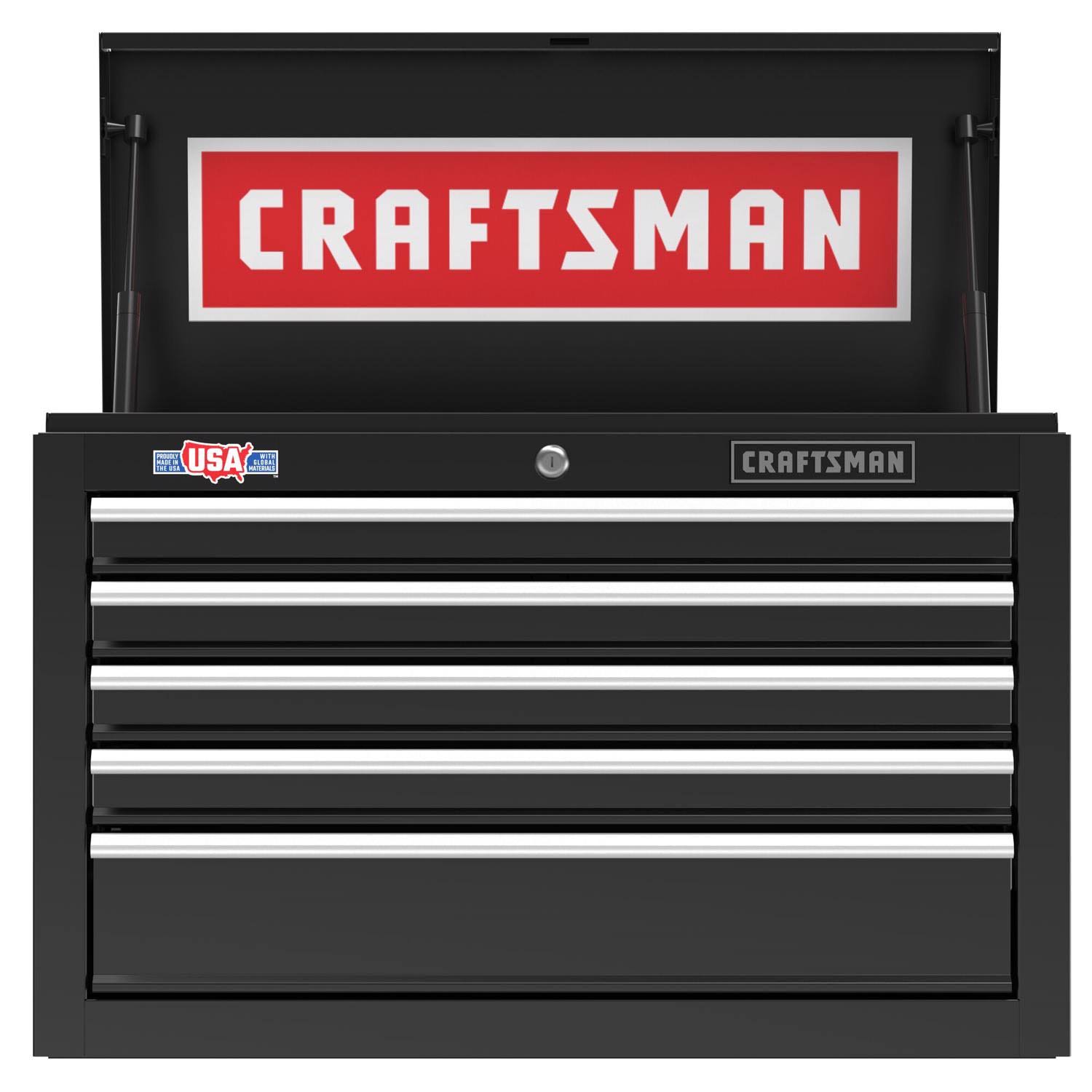 Craftsman S1000 26 in. 5 Drawer Steel Tool Chest 17.25 in. H x 12 in. D