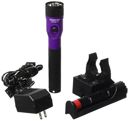 Streamlight Stinger C4 LED Rechargeable Flashlight with Piggyback Charger- Purple