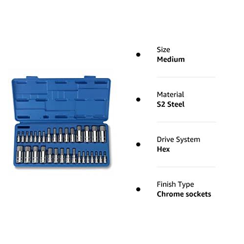 Sockets 32 PC Master Allen Wrench Bit Kit Hex Key for Ratchet Socket Tool SAE Metric Set