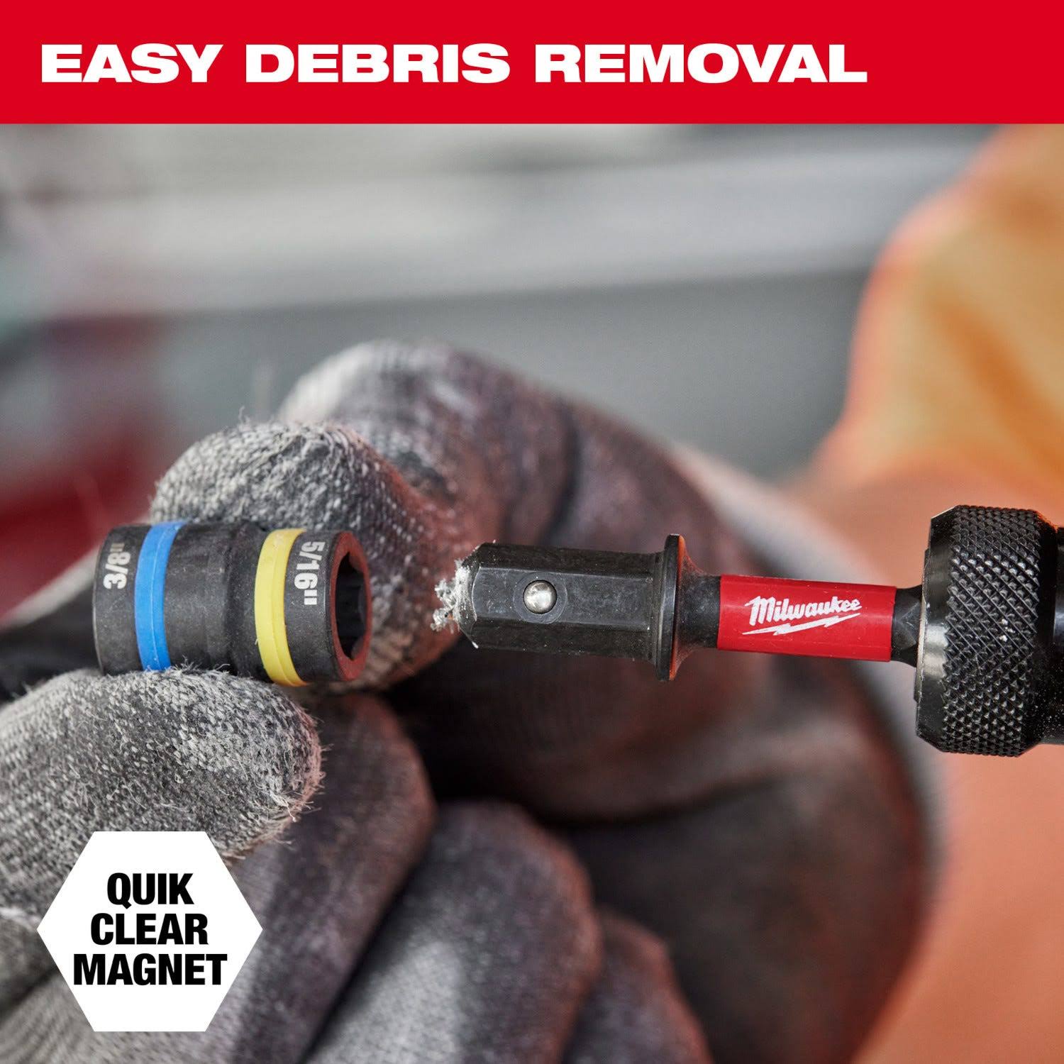 Milwaukee Shockwave Impact Duty QUIK-CLEAR 2-in-1 Magnetic Nut Driver Set 2 Piece- 49-66-4565