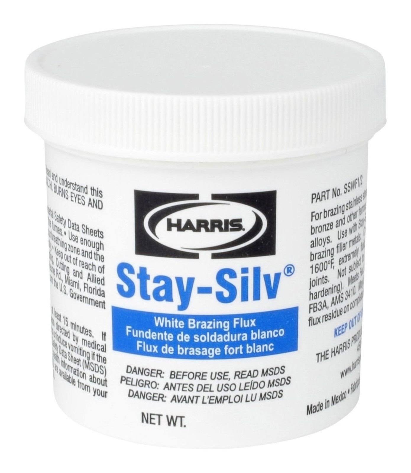 Harris SSWF1 Stay Silv Brazing Flux 1 lb Jar White