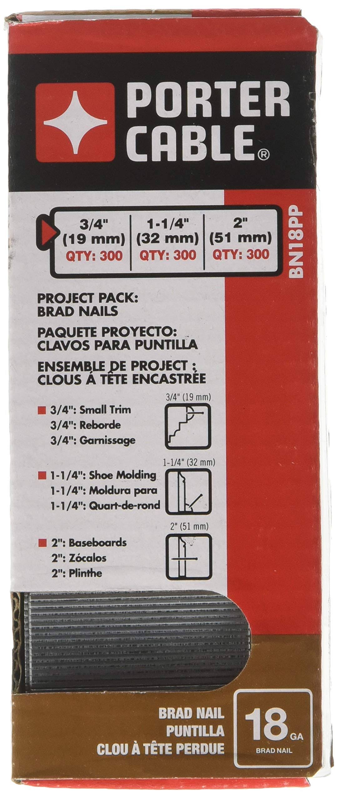 Porter Cable BN18PP 18 Gauge Brad Nail Project Pack