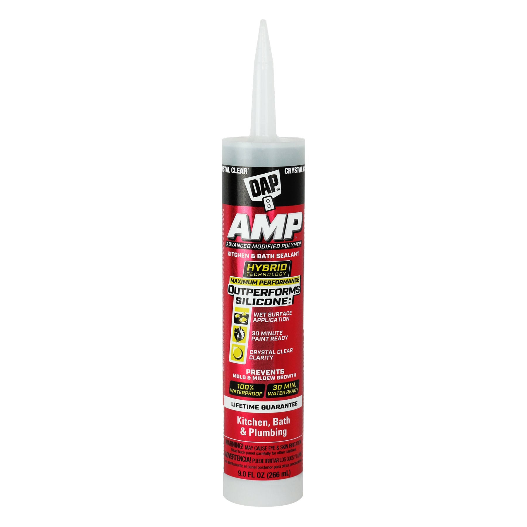 Dap Amp Crystal Clear Polymer Advanced Hybrid Caulk Sealant 9 oz