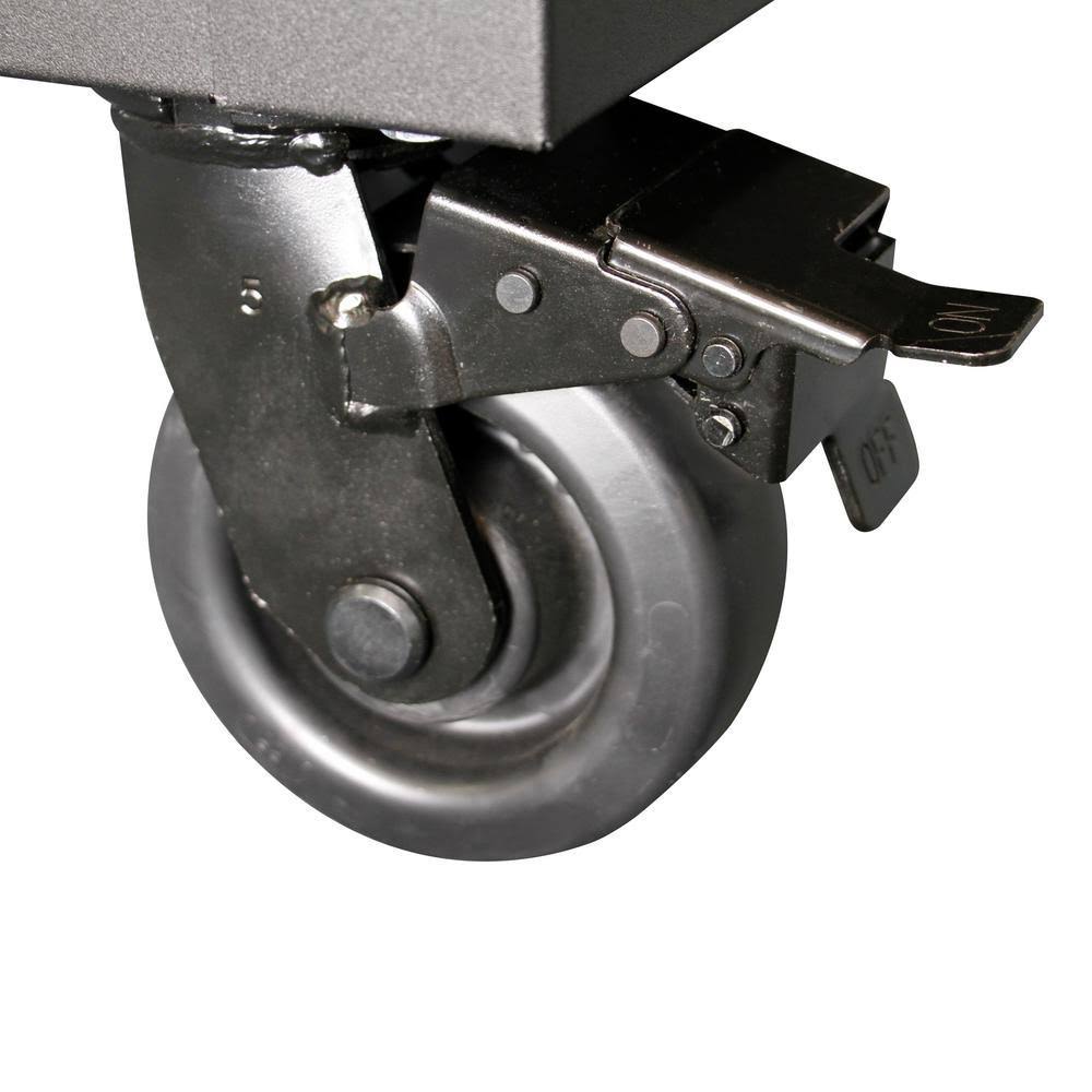 Husky Heavy-Duty 52 in. W 9-drawer, Deep Tool Chest Mobile Workbench in Matte Black with Adjustable-Height Hardwood Top