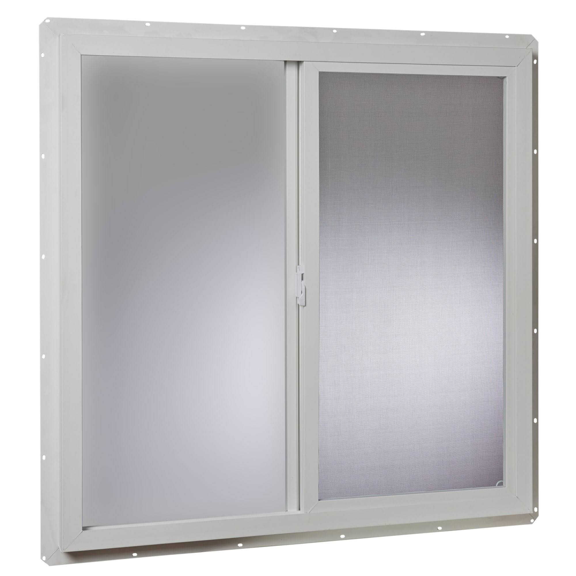 Project Source 10001 Series 35.5-in x 35.5-in x 3-in Jamb Left-Operable Vinyl New Construction White Sliding Window Half | VUS3636