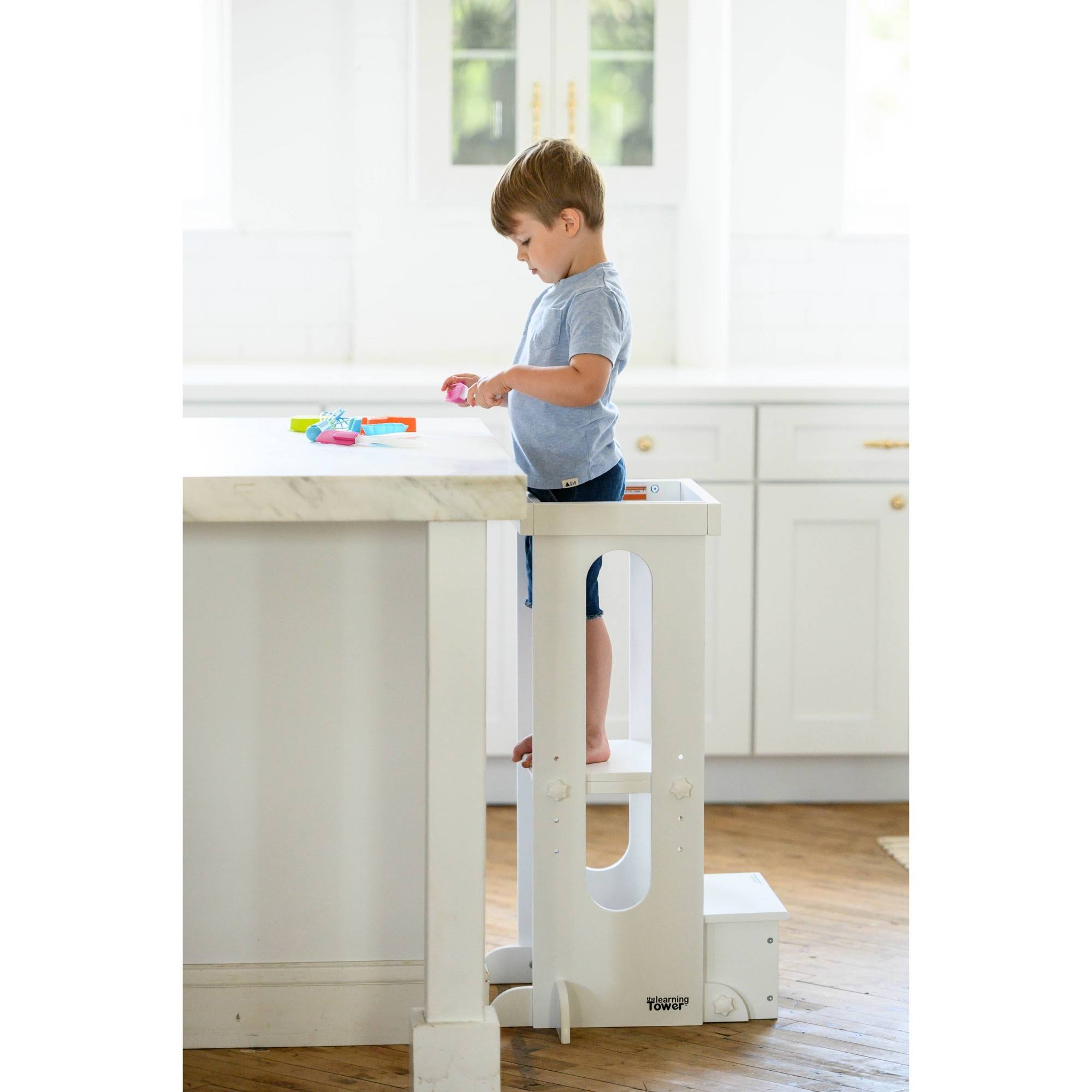 Little Partners Explore 'n Store Learning Tower- Soft White