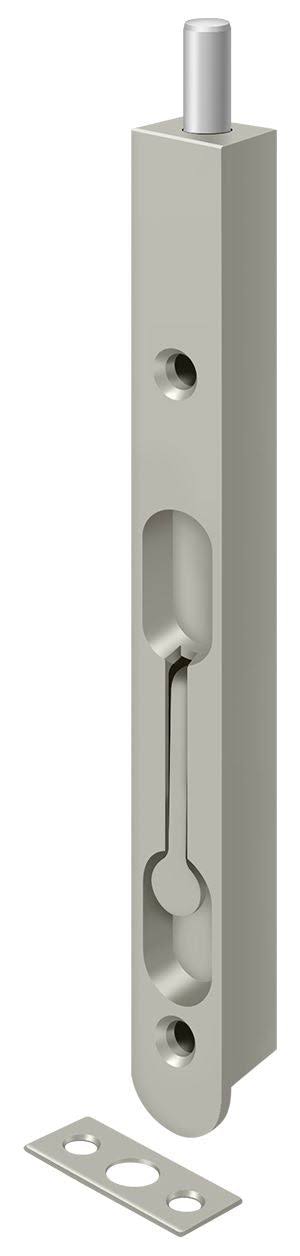 Deltana 7FBZ15 7 in. Flush Bolt- Satin Nickel- Zinc