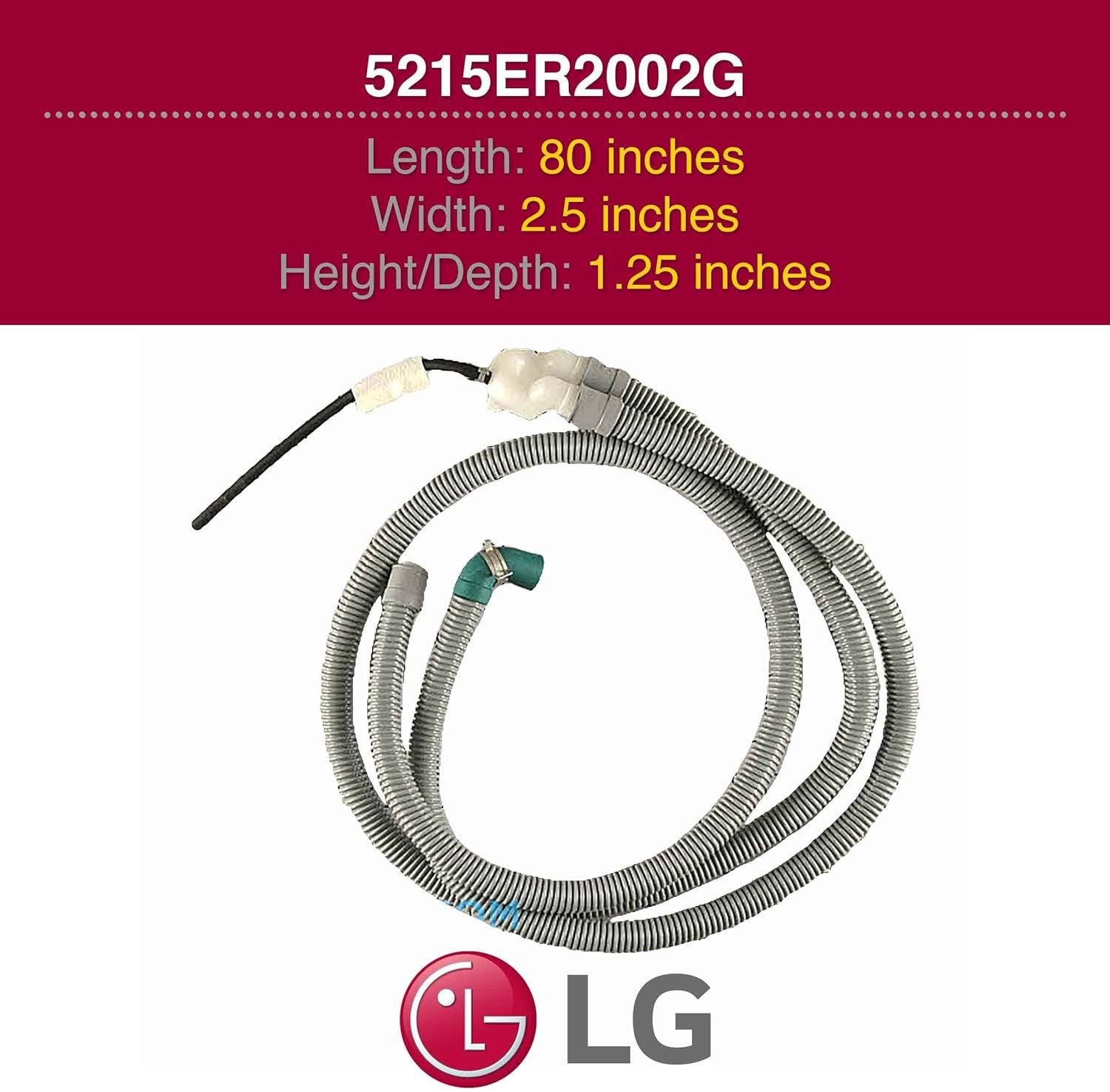 LG 5215ER2002G Drain Hose, Gray