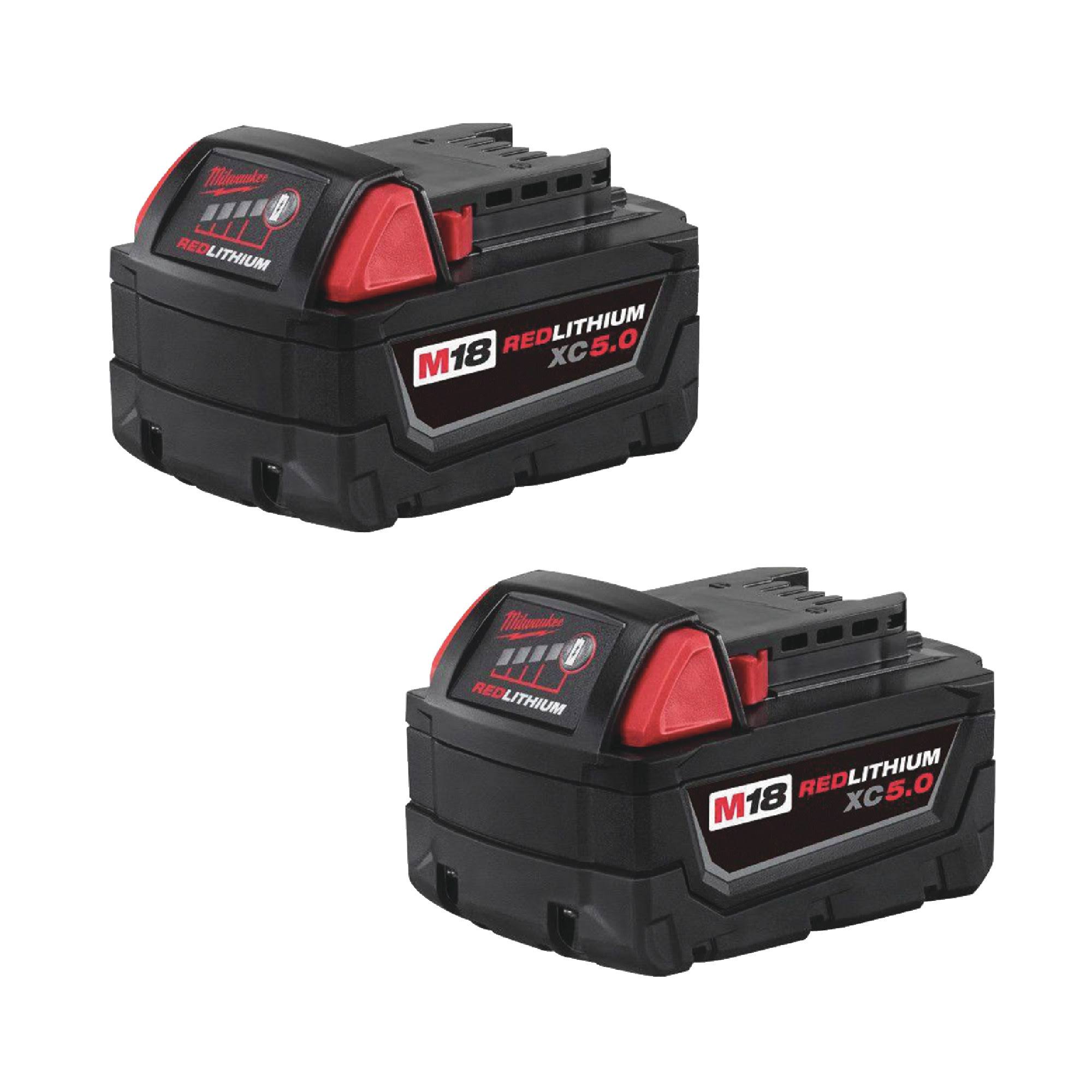 Milwaukee 48-11-1852 M18 REDLITHIUM XC5.0 Extended Capacity Battery- 2 Pack