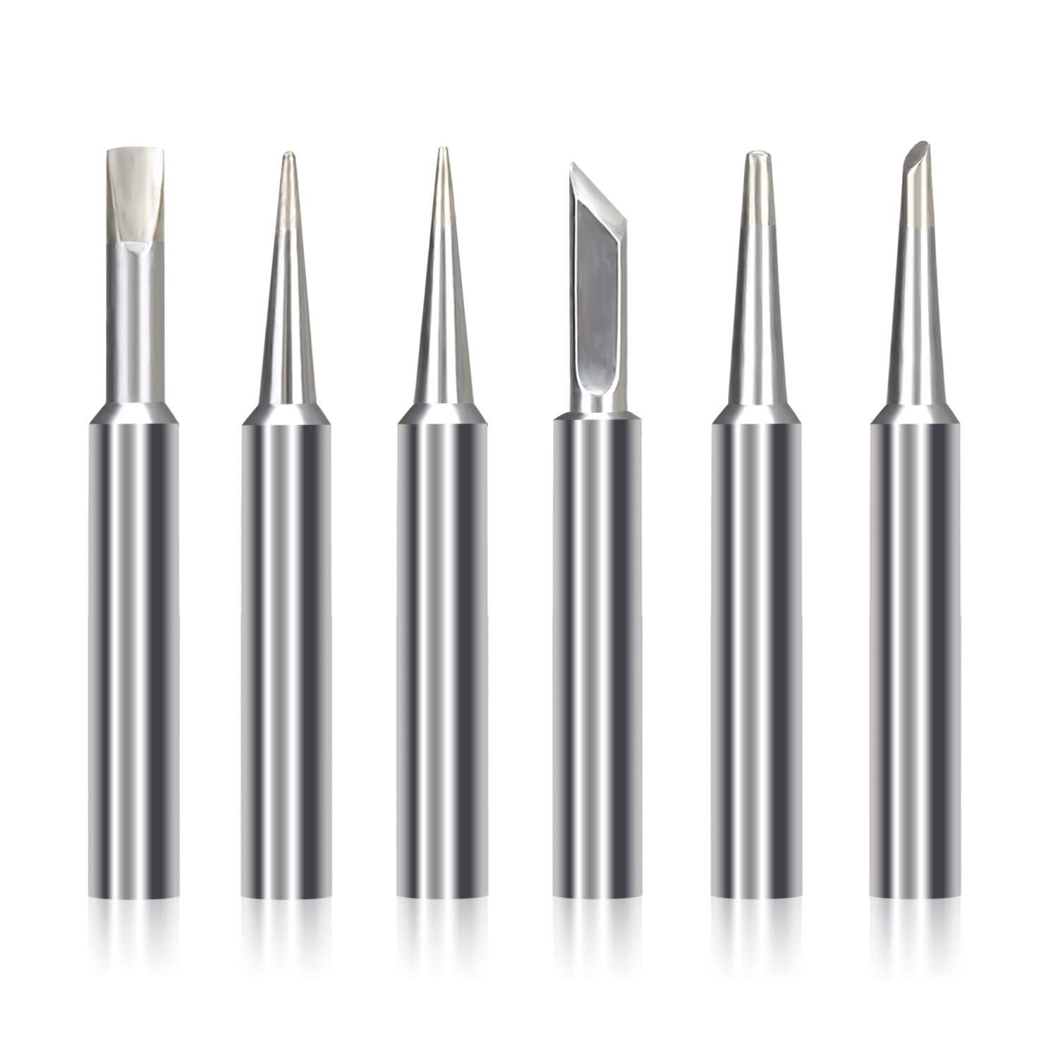 Igreat 6pcs Soldering Tips for Weller St Series Tip Replace Weller ST7 WLC100 SP40L / SP40N and WP25 WP30 WP35 Irons Tips