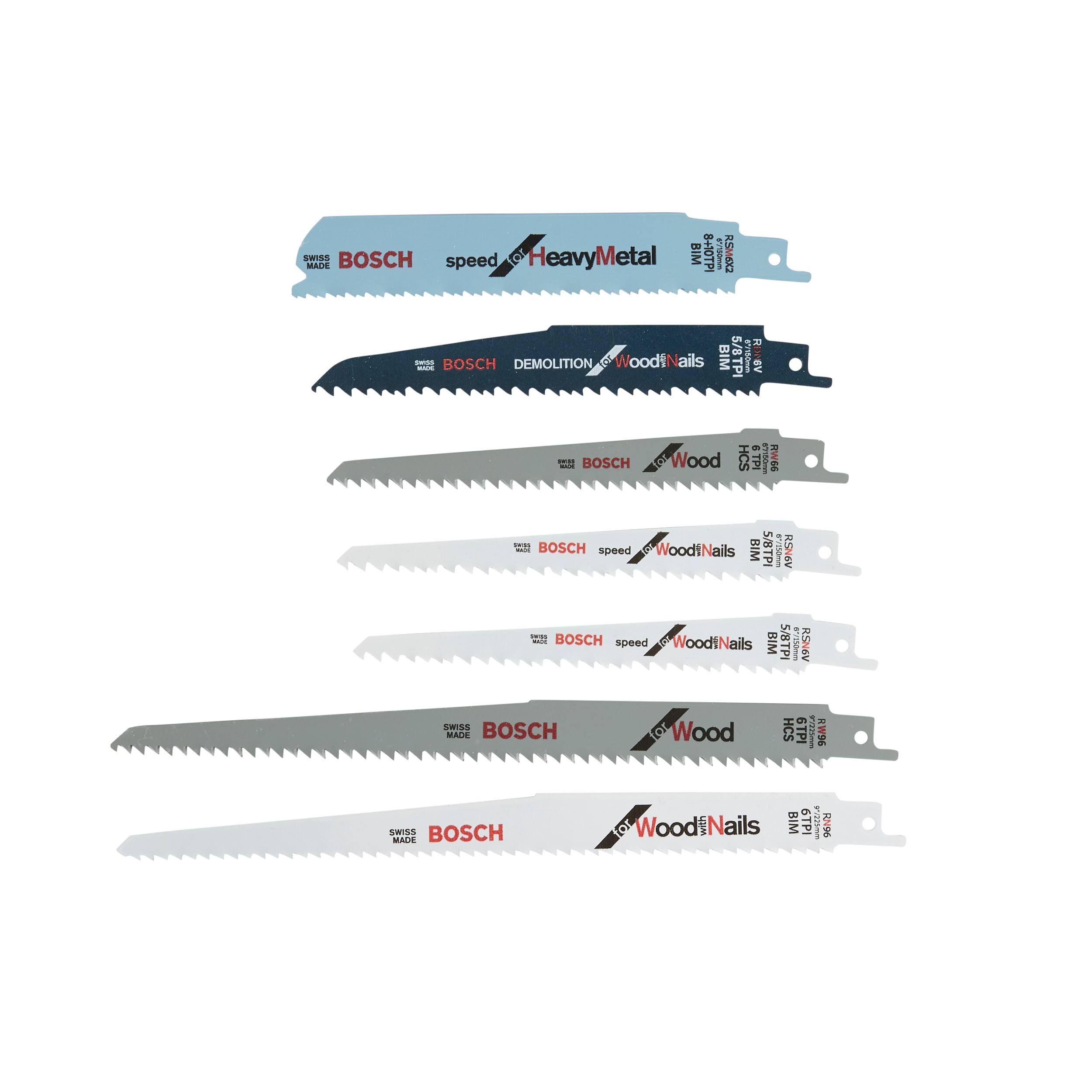 Bosch RAP7PK 7-Piece Reciprocating Saw Blade Set