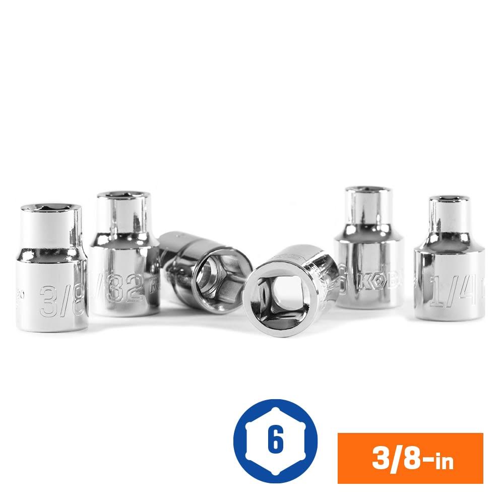 Kobalt 126-piece Standard (SAE) and Metric Polished Chrome Mechanics Tool Set with Hard Case Rubber | 53281