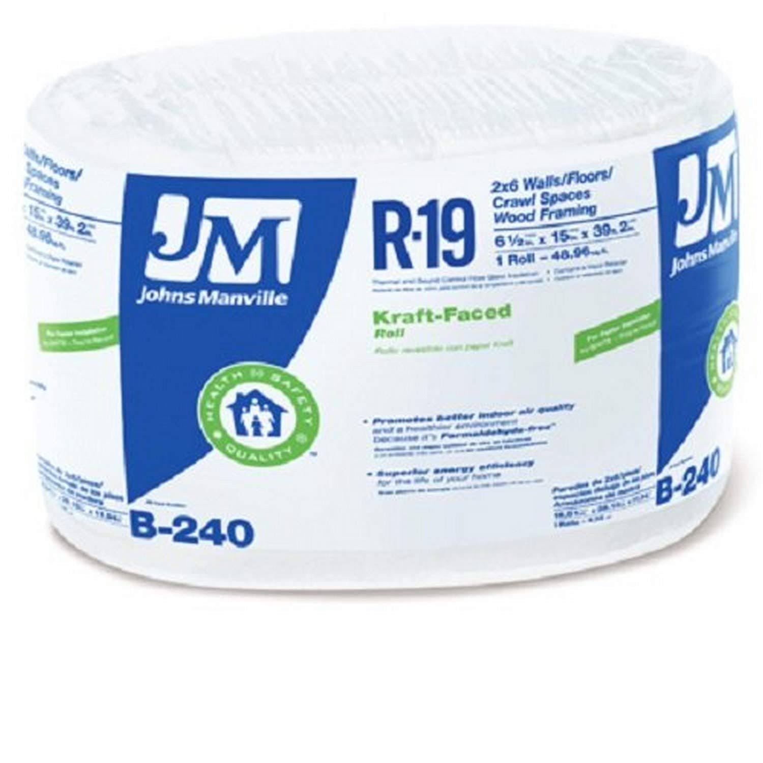 Johns Manville R19 Kraft-Faced Fiberglass Insulation