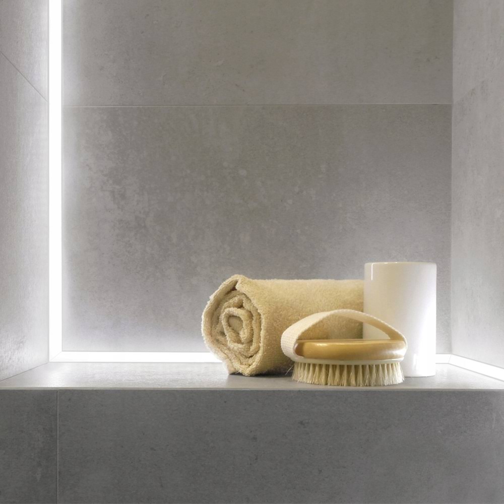 Tile Edge LED Strip Light Channel ~ Model Uni-Tile12 180deg 2m (78