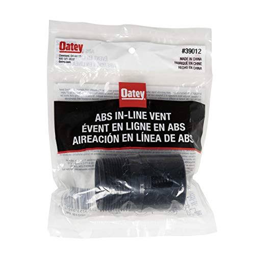 Oatey 39012 ABS In-Line Vent 2x2 13/16,Black